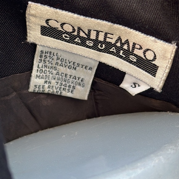 Contempo Casual Women’s Black Coat Jacket Size S - Picture 8 of 12